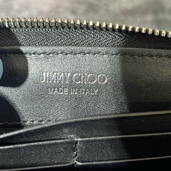 JIMMY CHOO LEATHER STAR STUD ZIPPY LONG WALLET - Picture 11 of 12